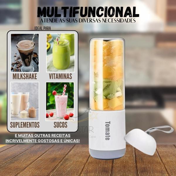 Liquidificador Recarregável Usb Portátil Com Lâminas Potente - Star Capas E Acessórios Imagem de Liquidificador Recarregável Usb Portátil Com Lâminas Potente
