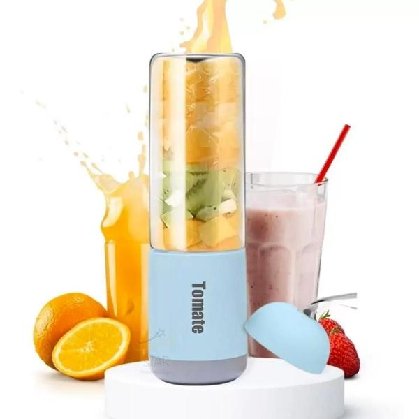 Liquidificador Recarregável Usb Portátil Com Lâminas Potente - Star Capas E Acessórios Imagem de Liquidificador Recarregável Usb Portátil Com Lâminas Potente