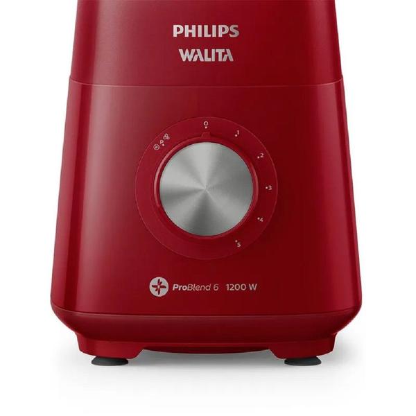 Imagem de Liquidificador Série 5000 Jarra San Vermelho 1200W Philips Walita 127V