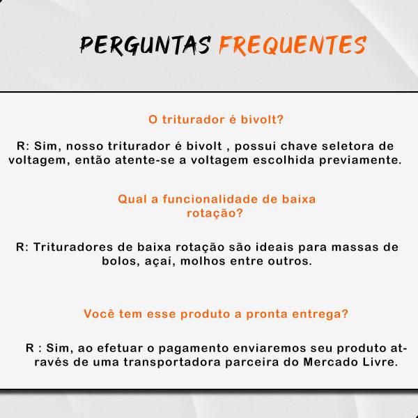 Imagem de Liquidificador Triturador Industrial 4 Litros Massas Açaí