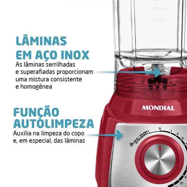 Imagem de Liquidificador Turbo 1200w 220v L-1200 Ri Mondial