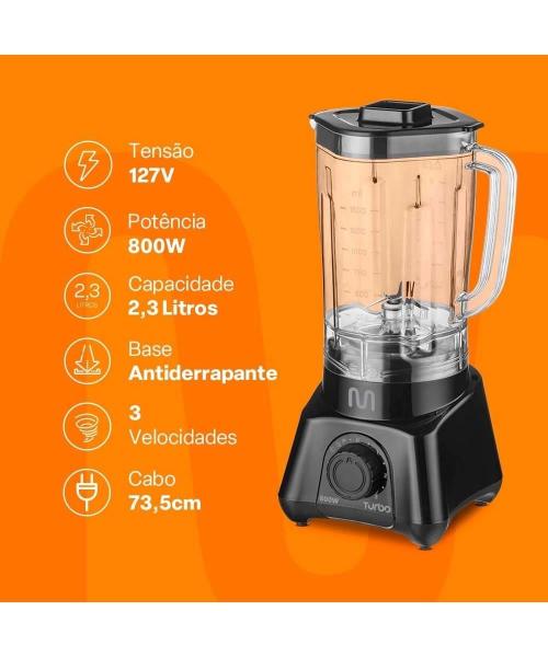 Imagem de Liquidificador Turbo Multi LQ791 Preto 800W