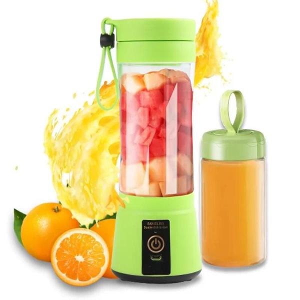 Imagem de Liquidificadores elétricos portáteis de suco de frutas, verão pessoal, mini garrafa, casa, usb, 6 lâminas espremedor, co