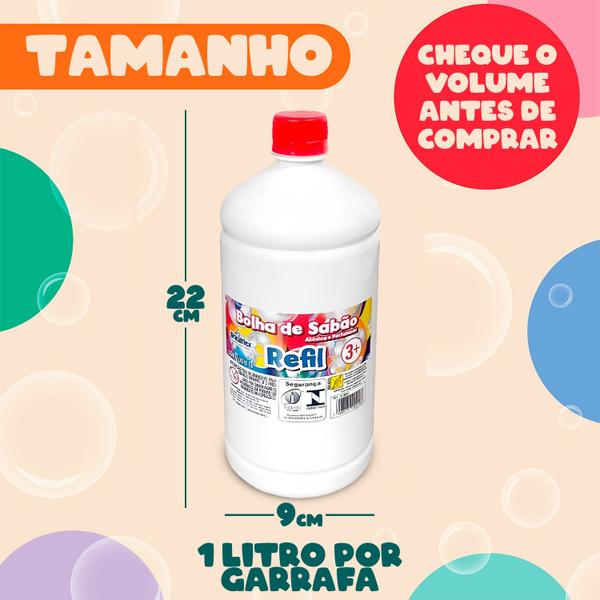 Imagem de Líquido Para Fazer Bolha De Sabão Refil 2 Litros Brasilflex