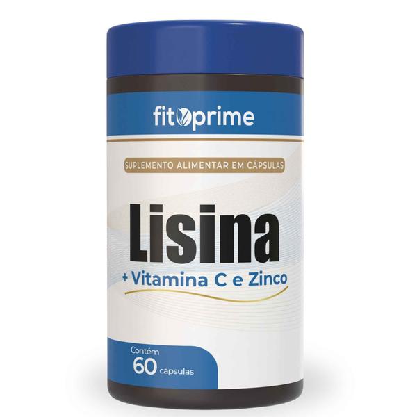 Imagem de Lisina com Vitamina C e Zinco 60 Cápsulas de 500mg Fitoprime