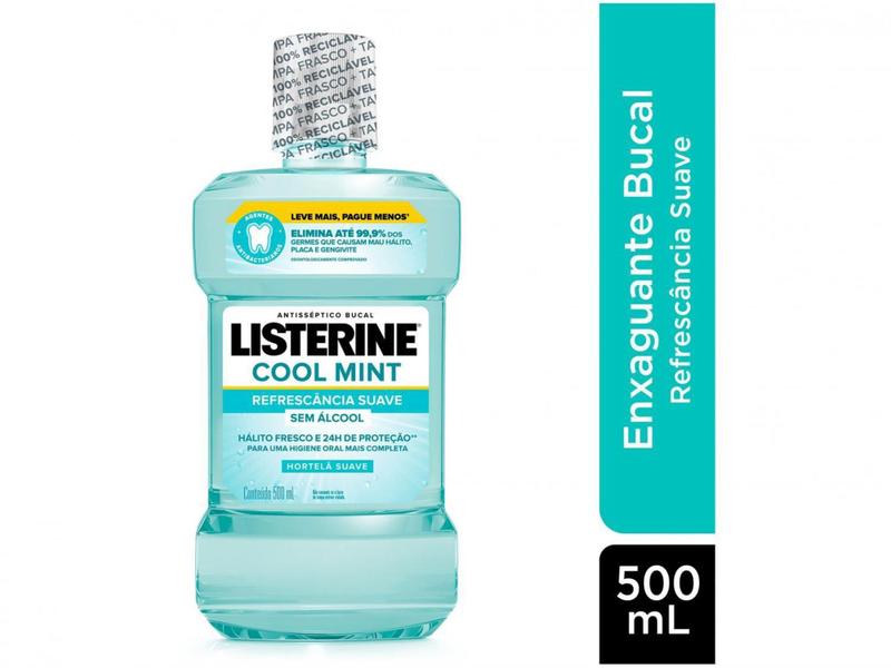 Imagem de Listerine Cool Mint Enxaguante Bucal Sem Álcool - 500ml