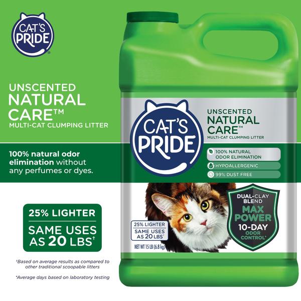 Imagem de Liteira para aglutinar Cat's Pride Max Power Natural Care 6,8 kg