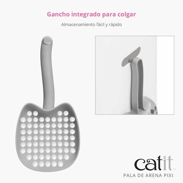 Imagem de Litter Scoop Catit PIXI Grey com superfície larga e gancho