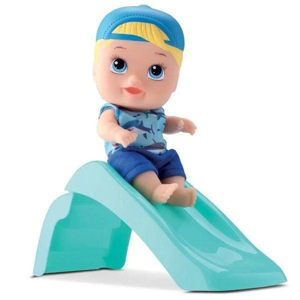 Imagem de Little DOLLS Playground Boneco Menino com Escorregador Divertoys 8095