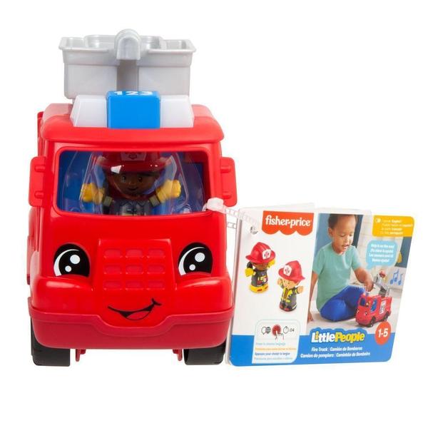 Little People Caminhão De Bombeiros Médio - Mattel Imagem de Little People Caminhão De Bombeiros Médio - Mattel