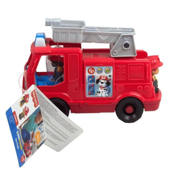 Little People Caminhão De Bombeiros Médio - Mattel Imagem de Little People Caminhão De Bombeiros Médio - Mattel