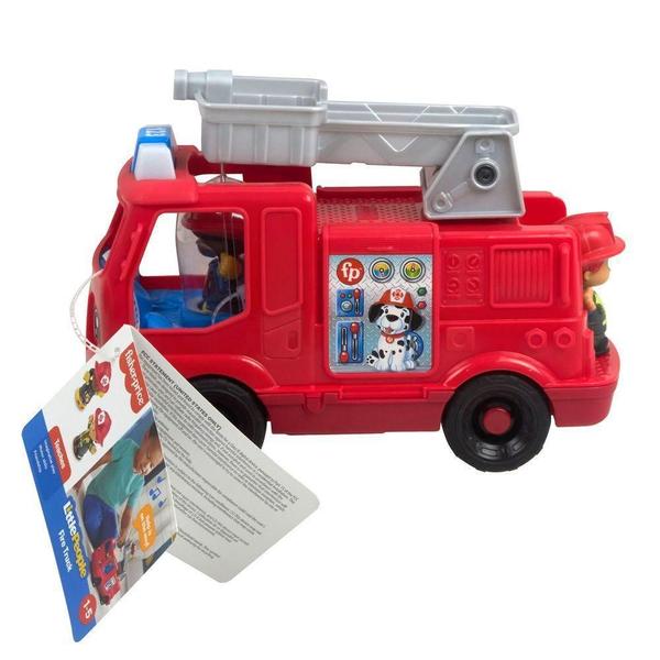 Little People Caminhão De Bombeiros Médio - Mattel Imagem de Little People Caminhão De Bombeiros Médio - Mattel