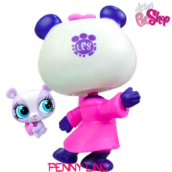 Imagem de Littlest Pet Shop Mini Bonecos Penny Ling e Bebê Panda - Hasbro A8551