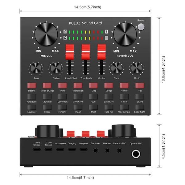 Imagem de Live Broadcasting Sound Card BT Connected Gravação som Mixer