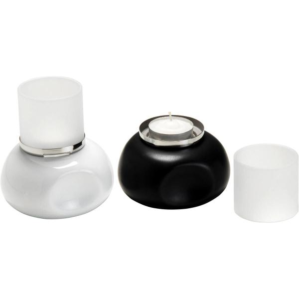 LIVING CASTIÇAL 10x10x8cm PORCELANA 2PÇ - NH Imagem de LIVING CASTIÇAL 10x10x8cm PORCELANA 2PÇ