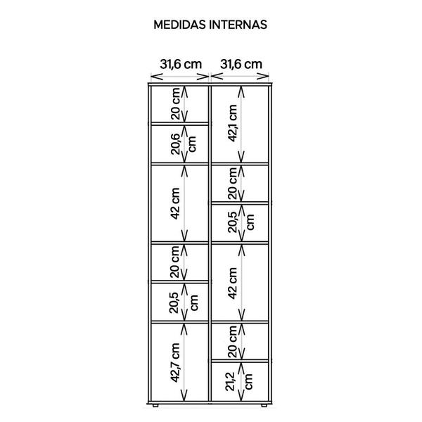 Imagem de Livreiro Estante Multiuso Organizador Marrom Side Caemmun