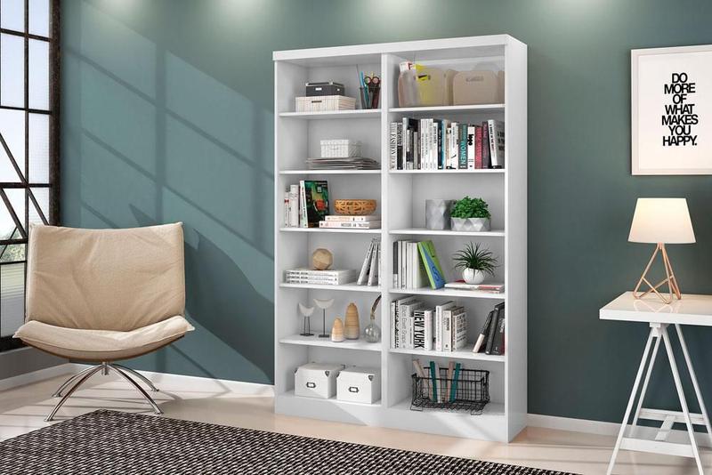 Imagem de Livreiro Multiuso Branco Kit com 2 - FdECOR