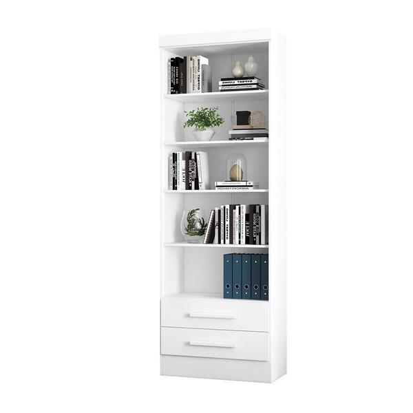 Imagem de Livreiro Multiuso com 2 Gavetas Branco Kit com 2 - FdECOR