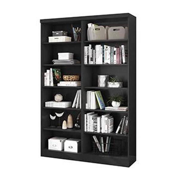 Imagem de Livreiro Multiuso Preto Fosco Kit com 2 - FdECOR