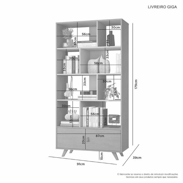 Imagem de Livreiro Office Giga 1 Gaveta JCM Móveis