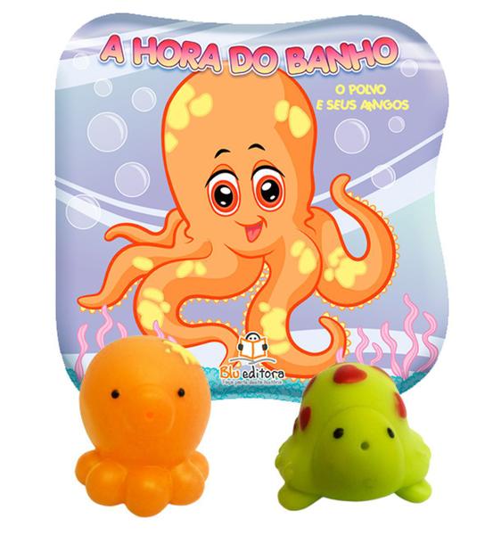 Livrinho de banho infantil bebe + 2 brinquedos de esguicho - BLU EDITORA Imagem de Livrinho de banho infantil bebe + 2 brinquedos de esguicho