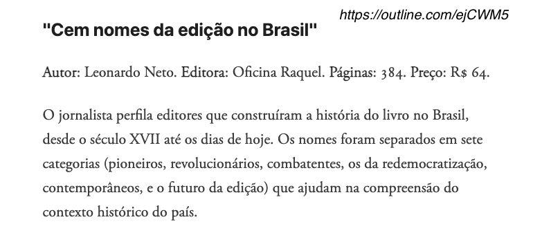 Imagem de Livro - 100 nomes da edição no Brasil