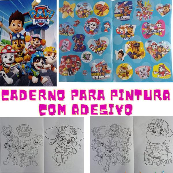 Imagem de Livro 16 Desenhos para Colorir com adesivos Modelo:Patrulha 