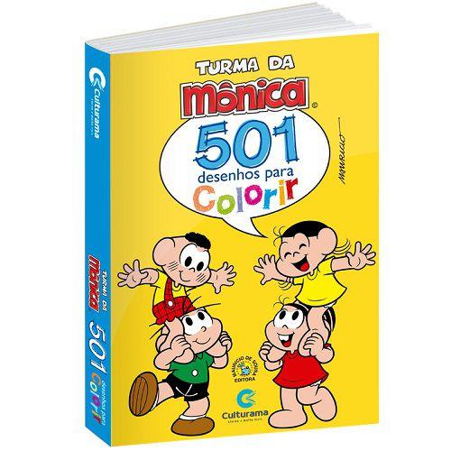 Imagem de Livro 501 Desenhos Turma da Monica C/ Atividades para Colorir