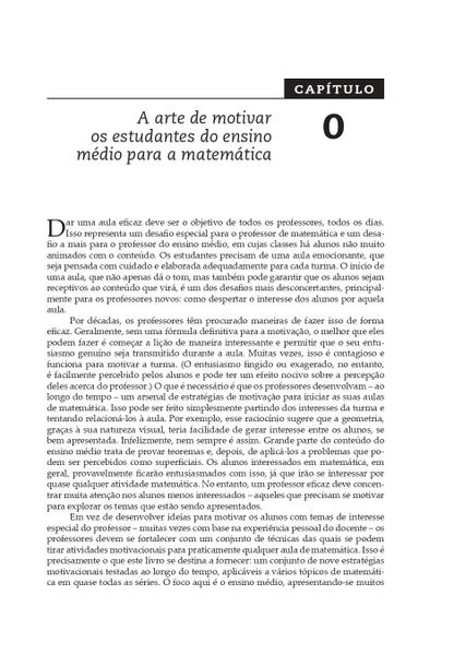 Imagem de Livro - A Arte de Motivar os Estudantes do Ensino Médio para a Matemática