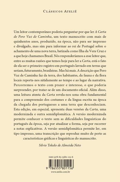 Imagem de Livro - A Carta de Pero Vaz de Caminha