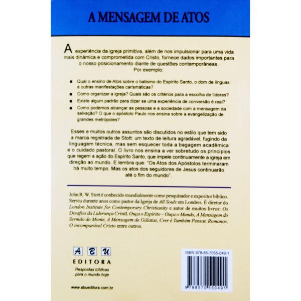 Imagem de Livro a mensagem de atos até os confins da terra john stott