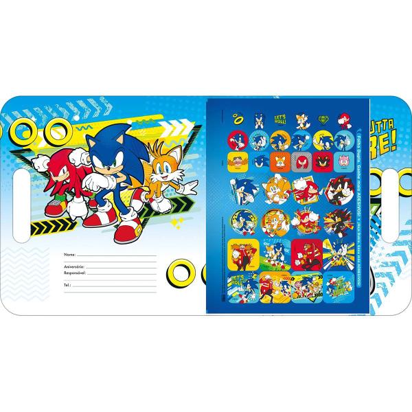 Livro Álbum Maleta de Atividades de Colorir Sonic Com 8 Folhas Tilibra Imagem de Livro Álbum Maleta de Atividades de Colorir Sonic Com 8 Folhas Tilibra