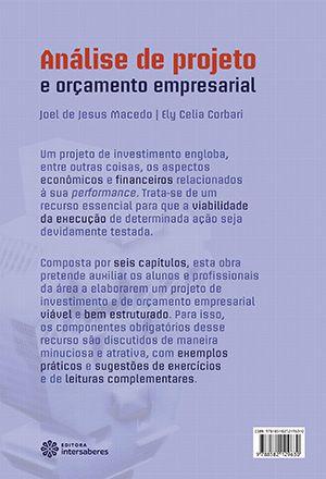 Imagem de Livro - Análise de projeto e orçamento empresarial