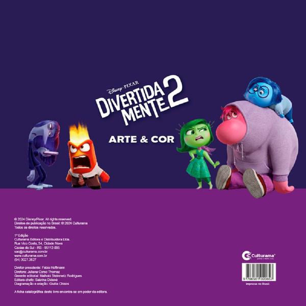 Imagem de Livro Arte e Cor Divertida Mente 2 + Pop Capa Dura Divertida Mente 2 Disney Pixar