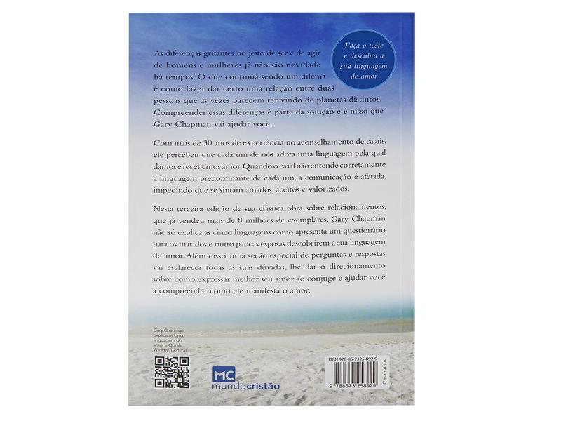 Imagem de Livro As cinco linguagens do amor 3 edição