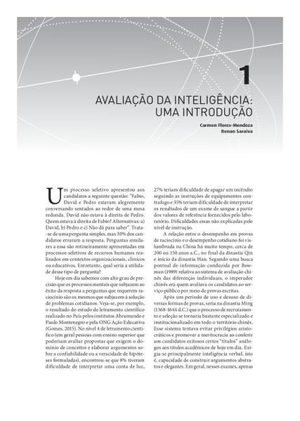 Imagem de Livro - Avaliação Psicológica da Inteligência e da Personalidade