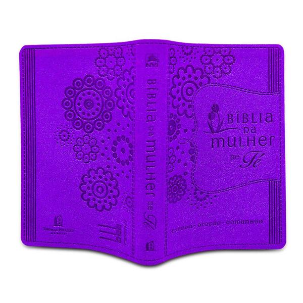 Imagem de Livro - Bíblia da Mulher de Fé, NVI, Couro Soft, Roxo