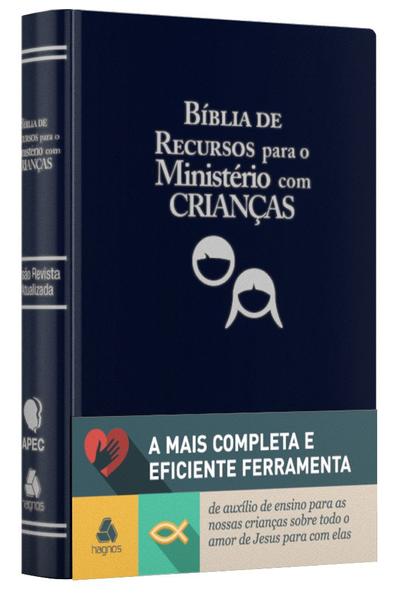 Imagem de Livro - Bíblia de recursos para o ministério com crianças - APEC - Luxo PU Azul