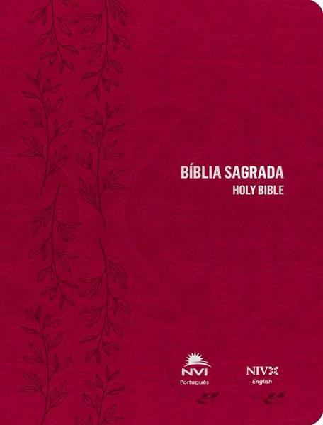 Imagem de Livro - Biblia Nvi Portugues/Ingles - Capa Luxo - Rosa - 2ª Ed