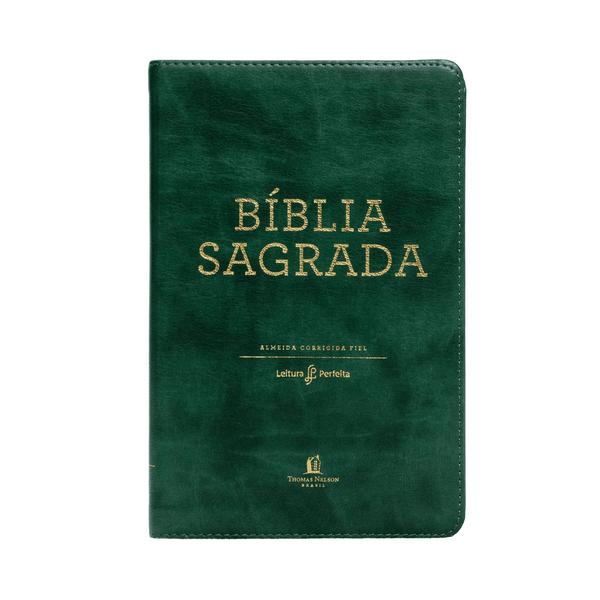 Imagem de Livro - Bíblia Sagrada courosoft verde, Leitura Perfeita: Almeida Corrigida Fiel