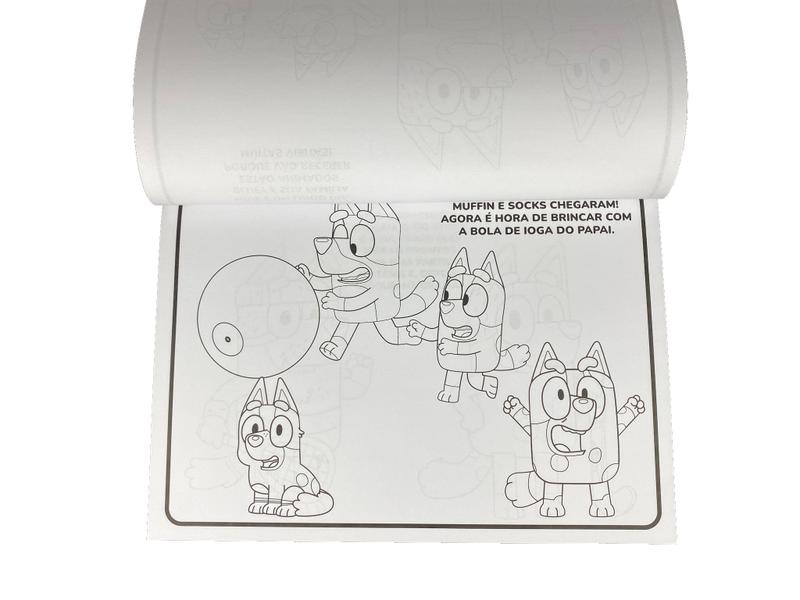 Imagem de Livro - Bluey Prancheta para Colorir com 1500 Adesivos