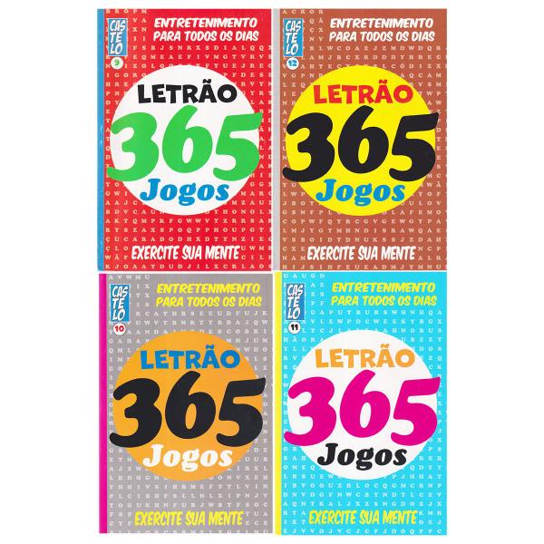 Imagem de Livro Caça Palavras Letrão 365 Jogos Série 3 Kit C/4 Volumes