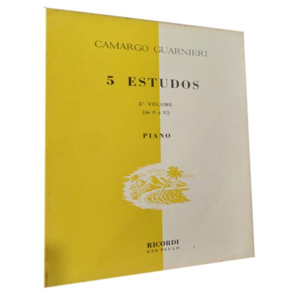 Imagem de Livro camargo guarnieri 5 estudos 2 vol. de 6 a 10 piano ricordi (estoque antigo)