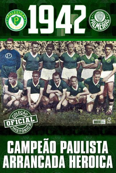 Imagem de Livro Coleção Oficial Histórica Palmeiras Edição 01 Campeão Paulista de 1942