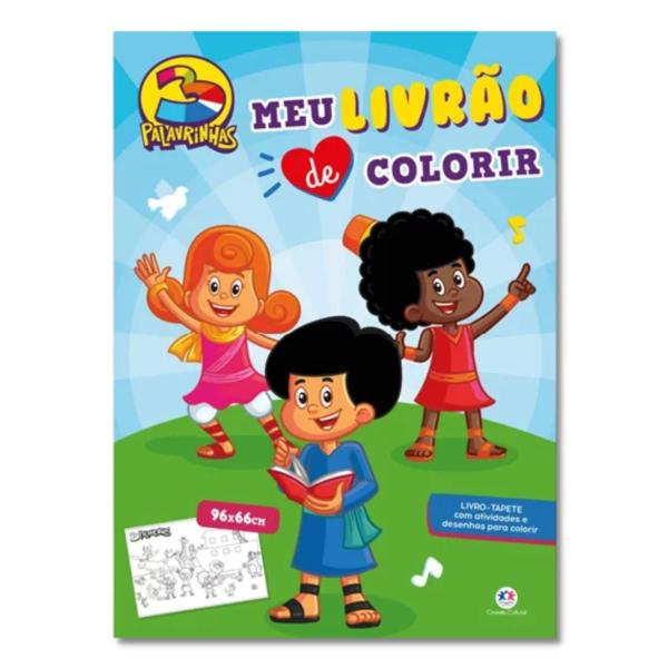 Livro Colorir 3 Palavrinhas Vira Tapete - Ciranda Cultural - +4 anos Imagem de Livro Colorir 3 Palavrinhas Vira Tapete - Ciranda Cultural - +4 anos