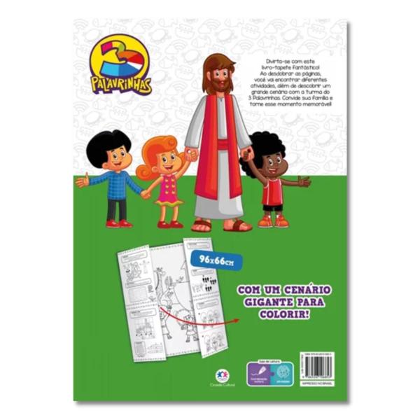 Livro Colorir 3 Palavrinhas Vira Tapete - Ciranda Cultural - +4 anos Imagem de Livro Colorir 3 Palavrinhas Vira Tapete - Ciranda Cultural - +4 anos