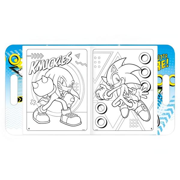 Imagem de Livro Colorir Álbum Maleta Sonic com Adesivos - Tilibra