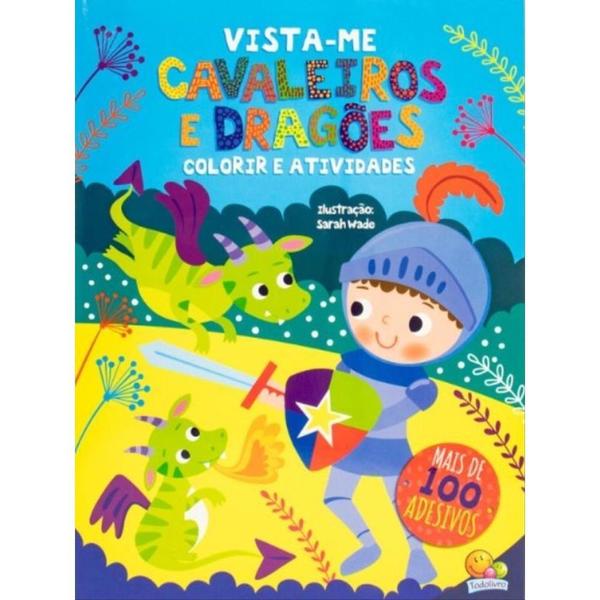 Imagem de Livro com Adesivos VISTA-ME Caval.e Dragoes 24PG - Todolivro