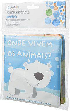 Imagem de Livro de Banho Onde Vivem os Animais Multicolor +4m Multikids Baby - BB1138