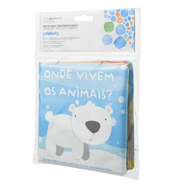 Imagem de Livro de Banho Onde Vivem os Animais Multicolor  4m Multikids Baby - BB1138